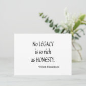 シェイクスピア引用文正直ほど豊かな遺産はない (スタンド正面)