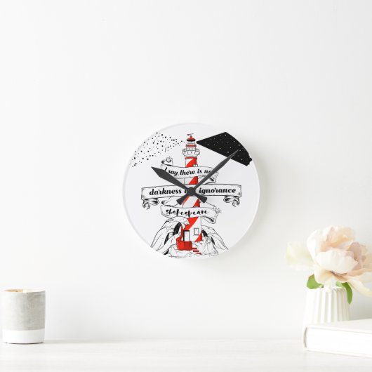 シェイクスピア引用文12夜 ラウンド壁時計 (ホーム)