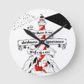 シェイクスピア引用文12夜 ラウンド壁時計 (正面)