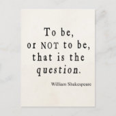 シェイクスピア引用文 ポストカード (正面)