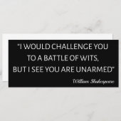 シェイクスピア引用文-知恵比べ 招待状 (正面/裏面)