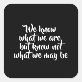 シェイクスピア感動的ライフ引用文 スクエアシール