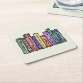 シェイクスピア書第1号 スクエアペーパーコースター (アングル)