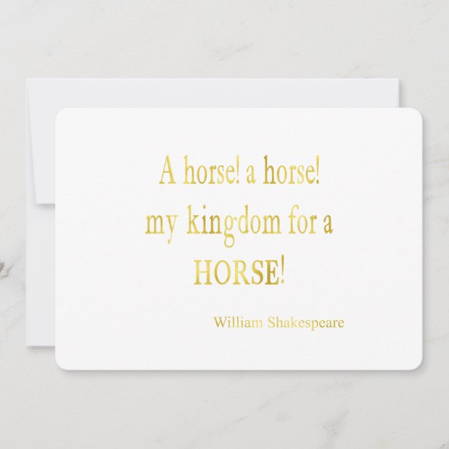 シェイクスピア王国for a Horse引用文 (正面)