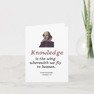 シェイクスピア知識引用文かわいい卒業 カード
