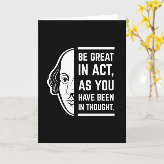 シェイクスピア素晴らしス・セスピアン引用文を務める カード (黄色い花)