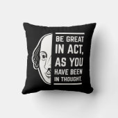 シェイクスピア素晴らしス・セスピアン引用文を務める クッション (裏面)