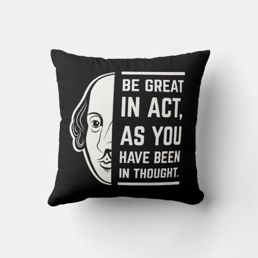 シェイクスピア素晴らしス・セスピアン引用文を務める クッション (裏面)