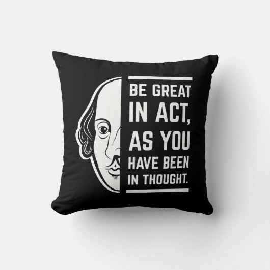 シェイクスピア素晴らしス・セスピアン引用文を務める クッション (正面)
