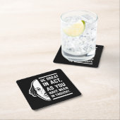 シェイクスピア素晴らしス・セスピアン引用文を務める スクエアペーパーコースター (インサイチュ)