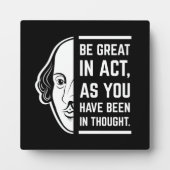 シェイクスピア素晴らしス・セスピアン引用文を務める フォトプラーク (正面)