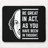 シェイクスピア素晴らしス・セスピアン引用文を務める マウスパッド (正面)