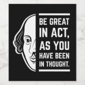 シェイクスピア素晴らしス・セスピアン引用文を務める ワインラベル (シングルラベル)