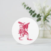 シェイクスピア風ピエロのイラスト 招待状 (スタンド正面)