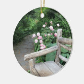 シェイクスピア・ガーデンベンチバラセントラルパークNYC セラミックオーナメント (左)