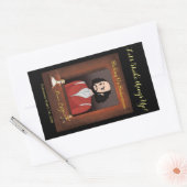 シェイクスピア・スタンプのシェイクスピアの振り上げ 長方形シール (封筒)