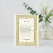 シェイクスピア・ソネット# 18 ポストカード (スタンド正面)