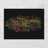 シェイクスピア・ファンの卒業のためのキング・リアの言葉 ポストカード (正面)