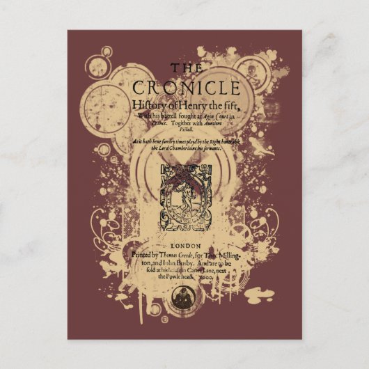 シェイクスピア・ヘンリーVクアルト前編 ポストカード (正面)