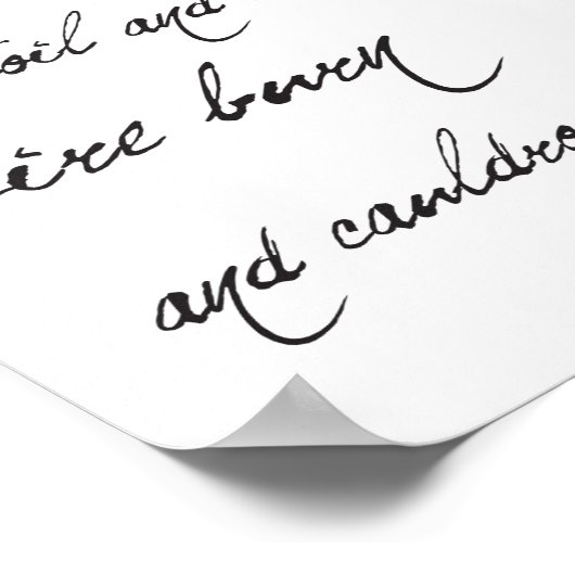 シェイクスピア・マクベス引用文とスパイダーハロウィーン ポスター (角)