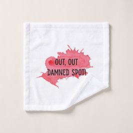 シェイクスピア・マクベス引用文ウォッシュクロス「アウトスポット」 ウォッシュタオル