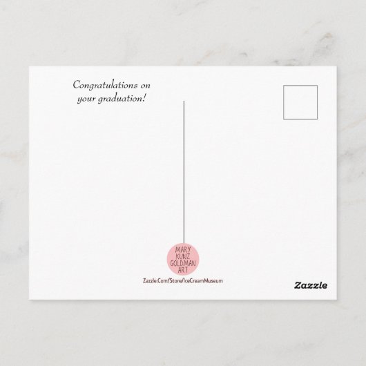 シェイクスピア・ロミオ&ジュリエットかわいいおもしろい卒業 ポストカード (裏面)