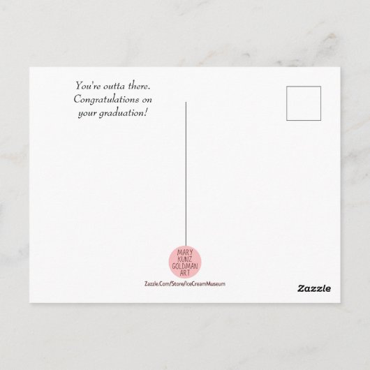 シェイクスピア・ロミオ&ジュリエットかわいいおもしろい卒業 ポストカード (裏面)