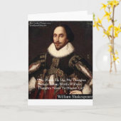 シェイクスピア"天国の言葉"知恵の引用文の贈り物 カード (黄色い花)