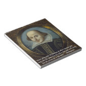 シェイクスピア&彼の有名な感覚引用文 ノートパッド (アングル)