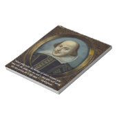 シェイクスピア&彼の有名な感覚引用文 ノートパッド (回転)