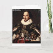 シェイクスピア「正直の遺産」引用文ギフト&カード カード (正面)