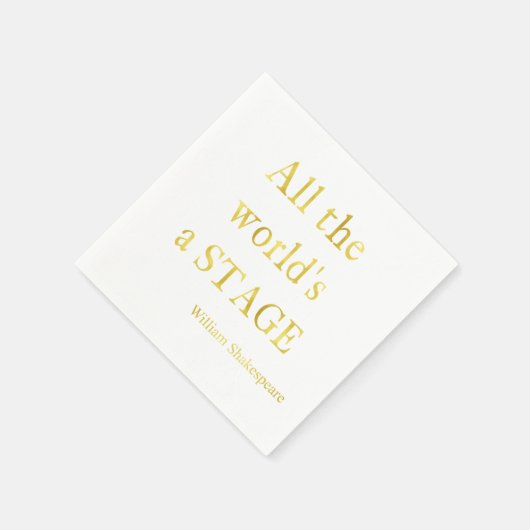シェイクスピアAll The World's Aステージ引用文 スタンダードカクテルナプキン (角)
