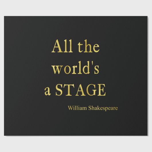 シェイクスピアAll The World's Aステージ引用文 ラッピングペーパー (フラット)