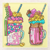 シェイクズカラフルガラスのコースター ガラスコースター (正面)