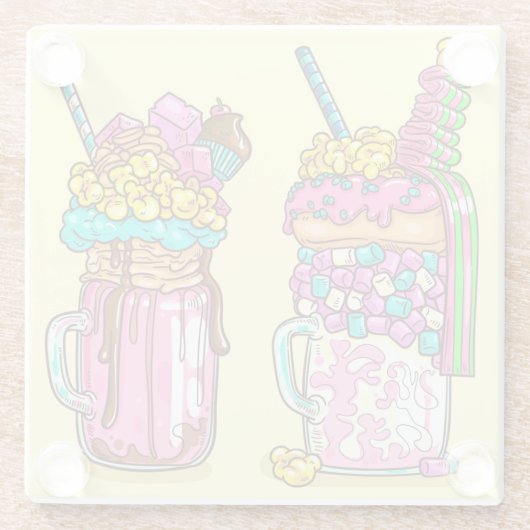 シェイクズカラフルガラスのコースター ガラスコースター (裏面)