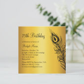シェイクテイルファザーズ誕生日招待状金ゴールド 招待状 (スタンド正面)