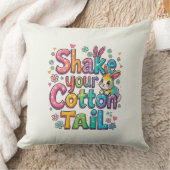 シェイクユウコットンテールハッピーイースター季節 クッション (ブランケット)