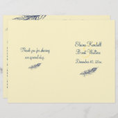 シェイクユテールフェザー結婚式 プログラム (正面/裏面)