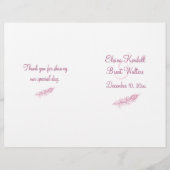 シェイクユテールフェザー結婚式 プログラム (正面)