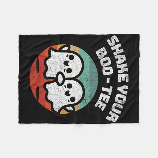 シェイクユーブティー幽霊レトロハロウィーンの衣装M フリースブランケット (正面(横))