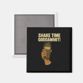 シェイク時間 – おもしろいボディビルジム – プロテインシャック マグネット (正面/裏面)