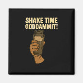 シェイク時間 – おもしろいボディビルジム – プロテインシャック マグネット (正面)