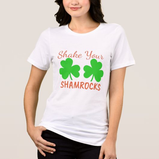 シェイク・ユア・シャムロックス - 楽しい聖パトリックの日 トライブレンドＴシャツ (正面)