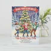 シェイク・ユア・スレイ・ベルズ・ダサいクリスマスツリーのセーター・ダンスパーティ 招待状 (スタンド正面)