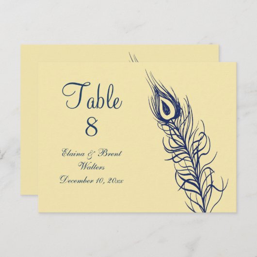 シェイク ユア テール フェザーズ テーブル ナンバー(黄色) ポストカード (正面/裏面)