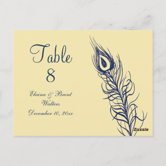 シェイク ユア テール フェザーズ テーブル ナンバー(黄色) ポストカード (裏面)