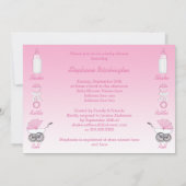 シェイク・ラッタ・アンド・ロール・ガール・ベイビーシャワー 招待状 (裏面)