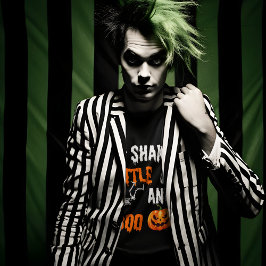 シェイク、ラトル、ブーおもしろいスケルトンパンプキンハロウィーン Tシャツ