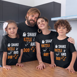 シェイク ラトル ブー ダンシング スケルトン ゴースト ハロウィン Tシャツ