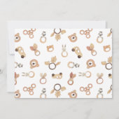 シェイク ラトル & ロール ボーホー ドライブバイ ベビーシャワー 招待状 (裏面)